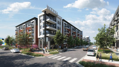 Modera Germantown in Nashville, Tennessee - wrap-style apartment building exterior